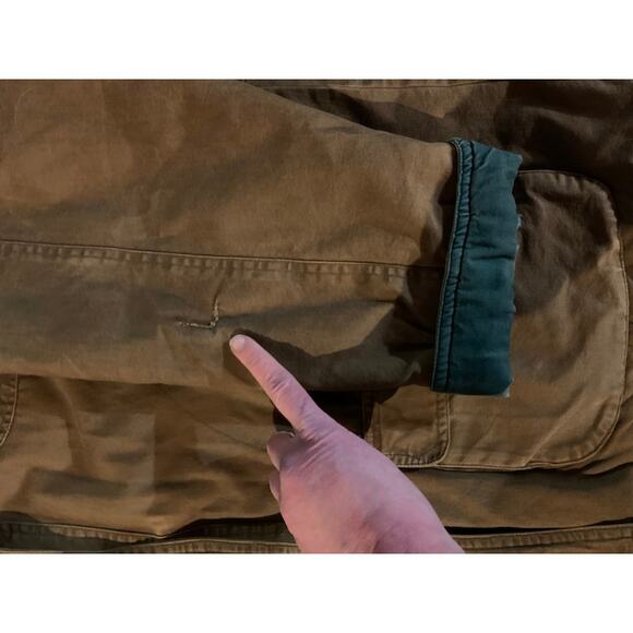 Vintage Spencer Douglas barn chore coat tan canvas with flannel lining size 2xl - Picture 7 of 12